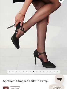 Spotlight Strapped Stiletto Pump - Black